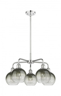 Brookhaven Globe - 5 Light - 26 inch - Polished Chrome - Stem hung - Chandelier (3442|516-5CR-PC-G483-8SL)