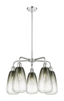 Brookhaven Almond - 5 Light - 25 inch - Polished Chrome - Stem hung - Chandelier (3442|516-5CR-PC-G480-6SL)