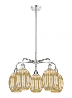 Preston Bulb - 5 Light - 25 inch - Polished Chrome - Stem hung - Chandelier (3442|516-5CR-PC-G459-6ME)