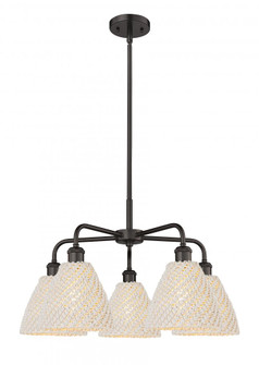 Bristol Natural - 5 Light - 26 inch - Oil Rubbed Bronze - Stem hung - Chandelier (3442|516-5CR-OB-NBD-75-NAT)