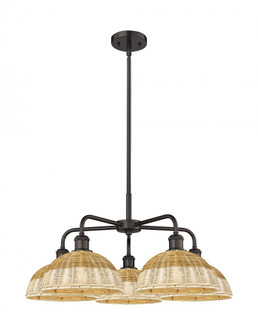 Bristol Natural II - 5 Light - 28 inch - Oil Rubbed Bronze - Stem hung - Chandelier (3442|516-5CR-OB-NBD2-9-NAT)