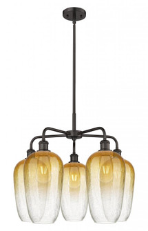 Brookhaven Flute - 5 Light - 26 inch - Oil Rubbed Bronze - Stem hung - Chandelier (3442|516-5CR-OB-G484-7AM)