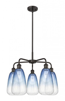 Brookhaven Almond - 5 Light - 25 inch - Oil Rubbed Bronze - Stem hung - Chandelier (3442|516-5CR-OB-G480-6SB)