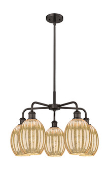Preston Bulb - 5 Light - 25 inch - Oil Rubbed Bronze - Stem hung - Chandelier (3442|516-5CR-OB-G459-6ME)
