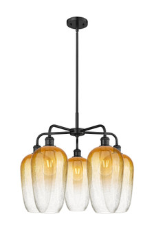 Brookhaven Flute - 5 Light - 26 inch - Matte Black - Stem hung - Chandelier (3442|516-5CR-BK-G484-7AM)