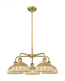 Bristol Natural II - 5 Light - 28 inch - Brushed Brass - Stem hung - Chandelier (3442|516-5CR-BB-NBD2-9-NAT)