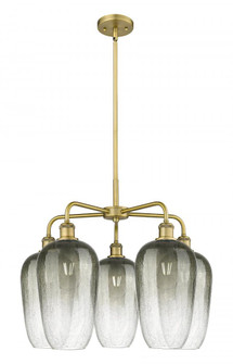 Brookhaven Flute - 5 Light - 26 inch - Brushed Brass - Stem hung - Chandelier (3442|516-5CR-BB-G484-7SL)