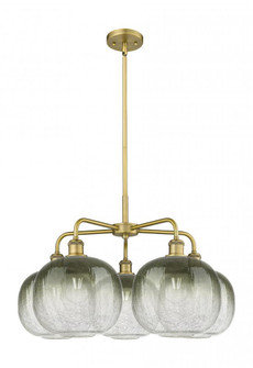 Brookhaven Sphere - 5 Light - 29 inch - Brushed Brass - Stem hung - Chandelier (3442|516-5CR-BB-G481-10SL)