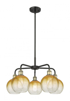 Brookhaven Globe - 5 Light - 26 inch - Black Antique Brass - Stem hung - Chandelier (3442|516-5CR-BAB-G483-8AM)