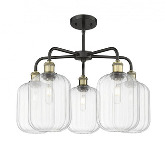 Preston Cylinder - 5 Light - 25 inch - Black Antique Brass - Stem hung - Chandelier (3442|516-5CR-BAB-G460-7CL)