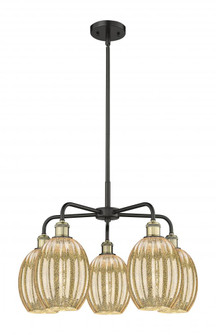 Preston Bulb - 5 Light - 25 inch - Black Antique Brass - Stem hung - Chandelier (3442|516-5CR-BAB-G459-6ME)