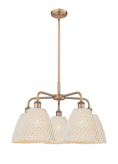 Bristol Natural - 5 Light - 28 inch - Antique Copper - Stem hung - Chandelier (3442|516-5CR-AC-NBD-9-NAT)