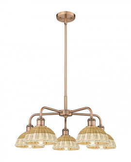 Bristol Natural II - 5 Light - 26 inch - Antique Copper - Stem hung - Chandelier (3442|516-5CR-AC-NBD2-75-NAT)