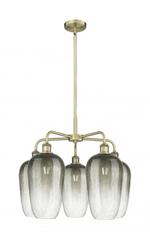 Brookhaven Flute - 5 Light - 26 inch - Antique Brass - Stem hung - Chandelier (3442|516-5CR-AB-G484-7SL)