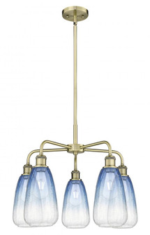 Brookhaven Almond - 5 Light - 25 inch - Antique Brass - Stem hung - Chandelier (3442|516-5CR-AB-G480-6SB)