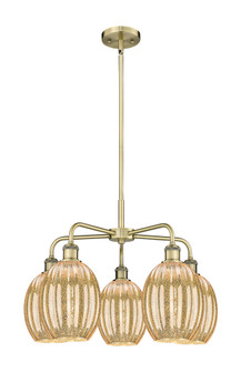 Preston Bulb - 5 Light - 25 inch - Antique Brass - Stem hung - Chandelier (3442|516-5CR-AB-G459-6ME)