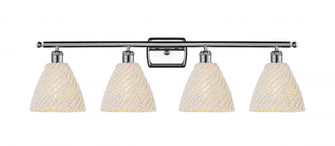 Bristol Natural - 4 Light - 38 inch - Polished Chrome - Bath Vanity Light (3442|516-4W-PC-NBD-75-NAT)
