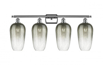 Brookhaven Flute - 4 Light - 37 inch - Polished Chrome - Bath Vanity Light (3442|516-4W-PC-G484-7SL)