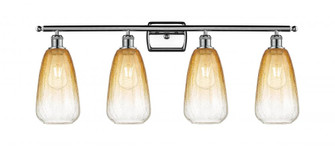 Brookhaven Almond - 4 Light - 36 inch - Polished Chrome - Bath Vanity Light (3442|516-4W-PC-G480-6AM)