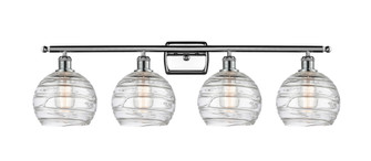 Athens Deco Swirl - 4 Light - 38 inch - Polished Chrome - Bath Vanity Light (3442|516-4W-PC-G1213-8CL)