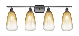 Brookhaven Almond - 4 Light - 36 inch - Oil Rubbed Bronze - Bath Vanity Light (3442|516-4W-OB-G480-6AM)