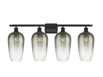 Brookhaven Flute - 4 Light - 37 inch - Matte Black - Bath Vanity Light (3442|516-4W-BK-G484-7SL)