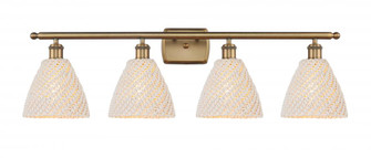 Bristol Natural - 4 Light - 38 inch - Brushed Brass - Bath Vanity Light (3442|516-4W-BB-NBD-75-NAT)