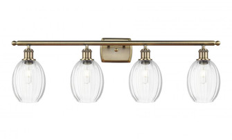 Preston Bulb - 4 Light - 36 inch - Antique Brass - Bath Vanity Light (3442|516-4W-AB-G459-6CL)