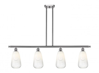 Brookhaven Almond - 4 Light - 48 inch - Brushed Satin Nickel - Stem Hung - Island Light (3442|516-4I-SN-G480-6OP)