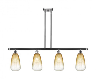Brookhaven Almond - 4 Light - 48 inch - Brushed Satin Nickel - Stem Hung - Island Light (3442|516-4I-SN-G480-6AM)