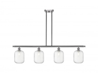Preston Cylinder - 4 Light - 48 inch - Brushed Satin Nickel - Stem Hung - Island Light (3442|516-4I-SN-G460-7CL)