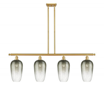 Brookhaven Flute - 4 Light - 48 inch - Satin Gold - Stem Hung - Island Light (3442|516-4I-SG-G484-7SL)
