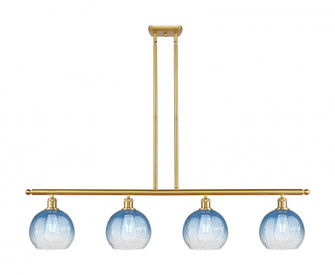 Brookhaven Globe - 4 Light - 48 inch - Satin Gold - Stem Hung - Island Light (3442|516-4I-SG-G483-8SB)