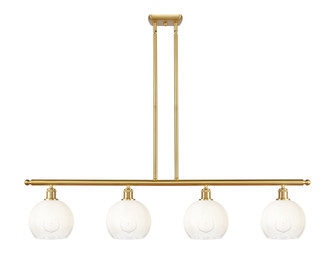 Brookhaven Globe - 4 Light - 48 inch - Satin Gold - Stem Hung - Island Light (3442|516-4I-SG-G483-8OP)