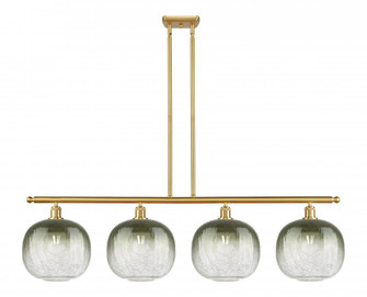Brookhaven Sphere - 4 Light - 49 inch - Satin Gold - Stem Hung - Island Light (3442|516-4I-SG-G481-10SL)