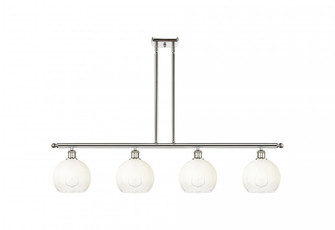 Brookhaven Globe - 4 Light - 48 inch - Polished Nickel - Stem Hung - Island Light (3442|516-4I-PN-G483-8OP)