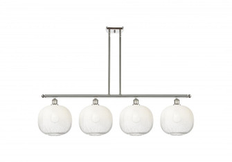 Brookhaven Sphere - 4 Light - 49 inch - Polished Nickel - Stem Hung - Island Light (3442|516-4I-PN-G481-10OP)