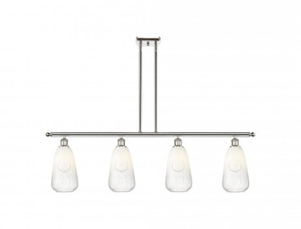 Brookhaven Almond - 4 Light - 48 inch - Polished Nickel - Stem Hung - Island Light (3442|516-4I-PN-G480-6OP)