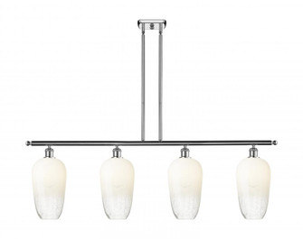 Brookhaven Flute - 4 Light - 48 inch - Polished Chrome - Stem Hung - Island Light (3442|516-4I-PC-G484-7OP)