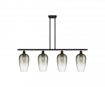 Brookhaven Flute - 4 Light - 48 inch - Matte Black - Stem Hung - Island Light (3442|516-4I-BK-G484-7SL)