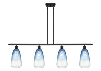 Brookhaven Almond - 4 Light - 48 inch - Matte Black - Stem Hung - Island Light (3442|516-4I-BK-G480-6SB)