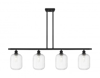 Preston Cylinder - 4 Light - 48 inch - Matte Black - Stem Hung - Island Light (3442|516-4I-BK-G460-7CL)
