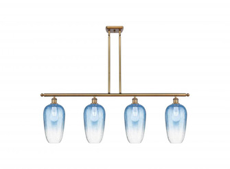 Brookhaven Flute - 4 Light - 48 inch - Brushed Brass - Stem Hung - Island Light (3442|516-4I-BB-G484-7SB)