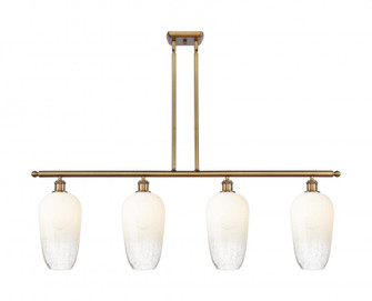 Brookhaven Flute - 4 Light - 48 inch - Brushed Brass - Stem Hung - Island Light (3442|516-4I-BB-G484-7OP)