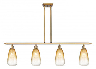 Brookhaven Almond - 4 Light - 48 inch - Brushed Brass - Stem Hung - Island Light (3442|516-4I-BB-G480-6AM)