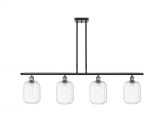Preston Cylinder - 4 Light - 48 inch - Black Antique Brass - Stem Hung - Island Light (3442|516-4I-BAB-G460-7CL)