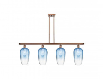 Brookhaven Flute - 4 Light - 48 inch - Antique Copper - Stem Hung - Island Light (3442|516-4I-AC-G484-7SB)