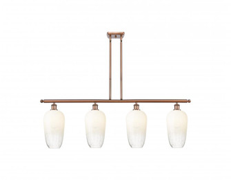 Brookhaven Flute - 4 Light - 48 inch - Antique Copper - Stem Hung - Island Light (3442|516-4I-AC-G484-7OP)