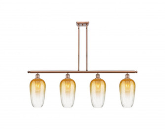 Brookhaven Flute - 4 Light - 48 inch - Antique Copper - Stem Hung - Island Light (3442|516-4I-AC-G484-7AM)