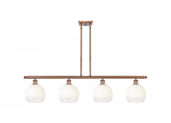 Brookhaven Globe - 4 Light - 48 inch - Antique Copper - Stem Hung - Island Light (3442|516-4I-AC-G483-8OP)